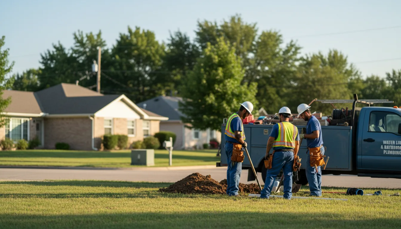 Residential water line and bathroom plumbing service in Lawrence, MI